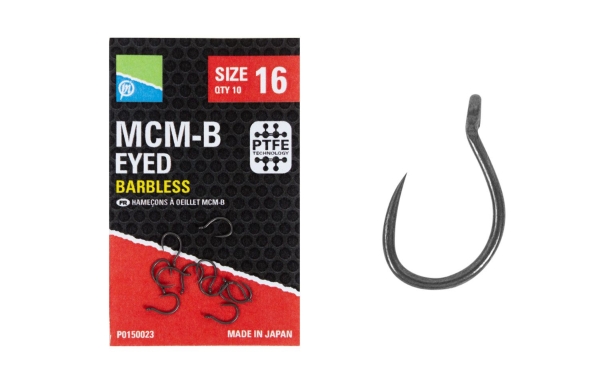 Preston MCM-B Eyed Hooks Barbless: 14 - Fishing Tackle Warehouse